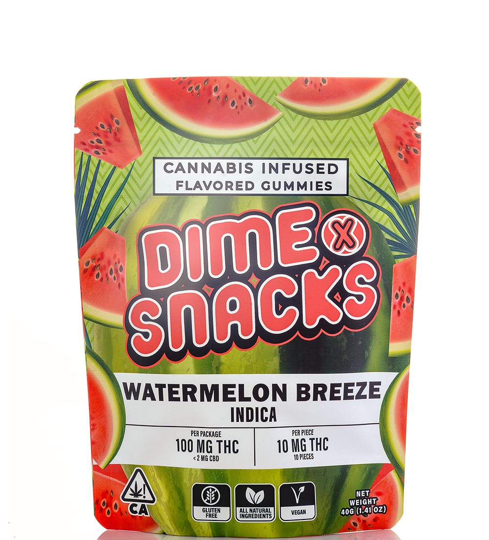 Dime Snacks - Watermelon Breeze Gummies (100mg)