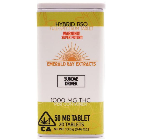 25mg Tablets-Hybrid-Sundae Driver-1000mg Package
