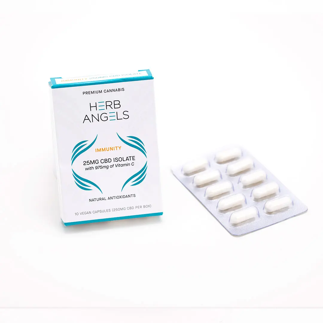 Capsules: Immunity 250mg (10x25mg) CBD by Herb Angels