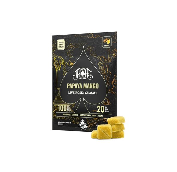 Heavy Hitters - 100mg Live Rosin Gummy Pack - Papaya Mango