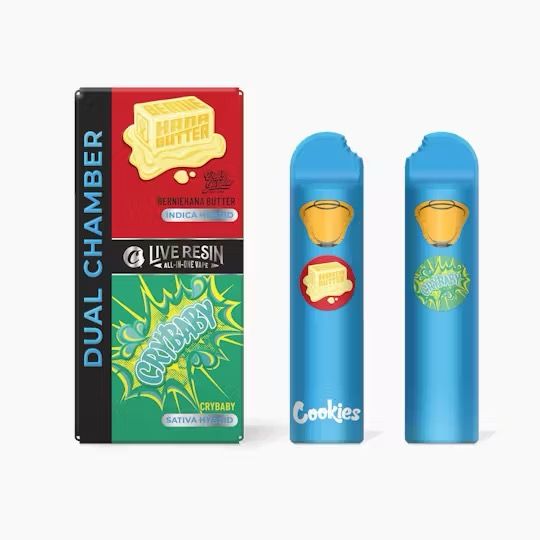 Cookies- Berniehana Butter & Cry Baby Live Resin Dual Chamber AIO 1g (H)
