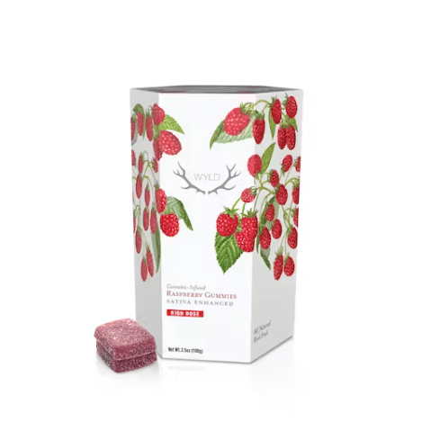 Raspberry Sativa Enhanced Gummies 1000mg
