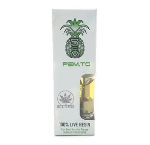 1000mg Indica Live Resin Vape Cartridge by Pineapple Express Meds