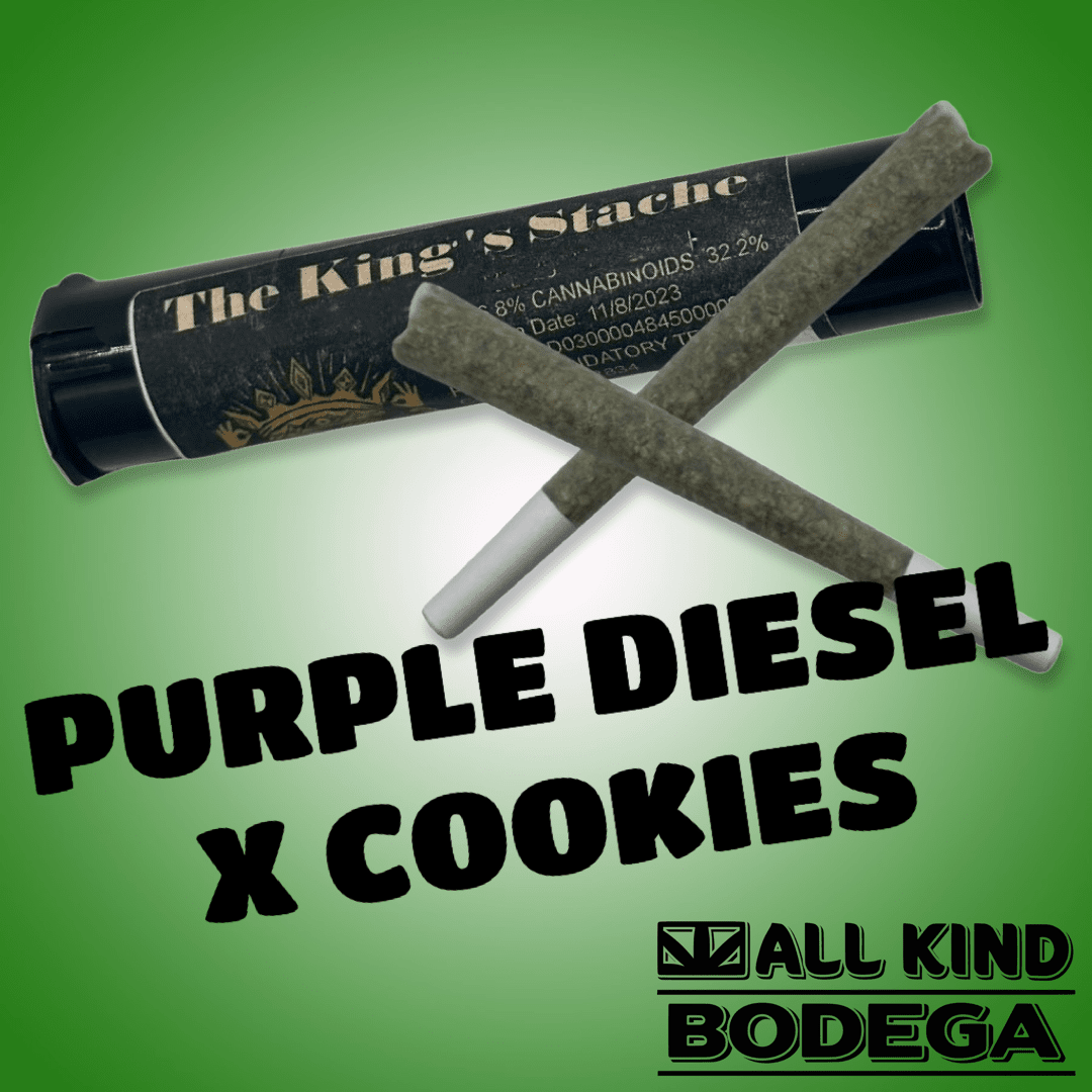 Purple Diesel x Cookies .5g Preroll 2 Pack (total weight 1g) (@thekingsstache)