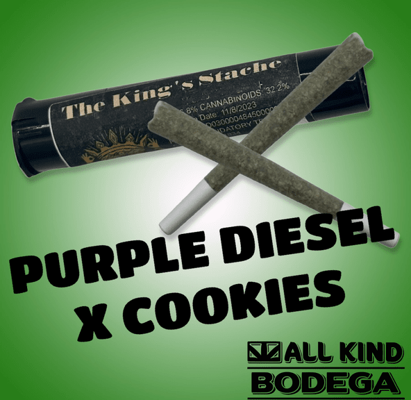 Purple Diesel x Cookies .5g Preroll 2 Pack (total weight 1g) (@thekingsstache)