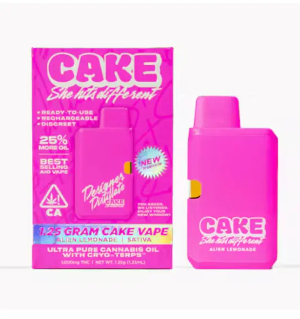 Cake - Alien Lemonade - Designer Distillate AIO Vape 1.25g