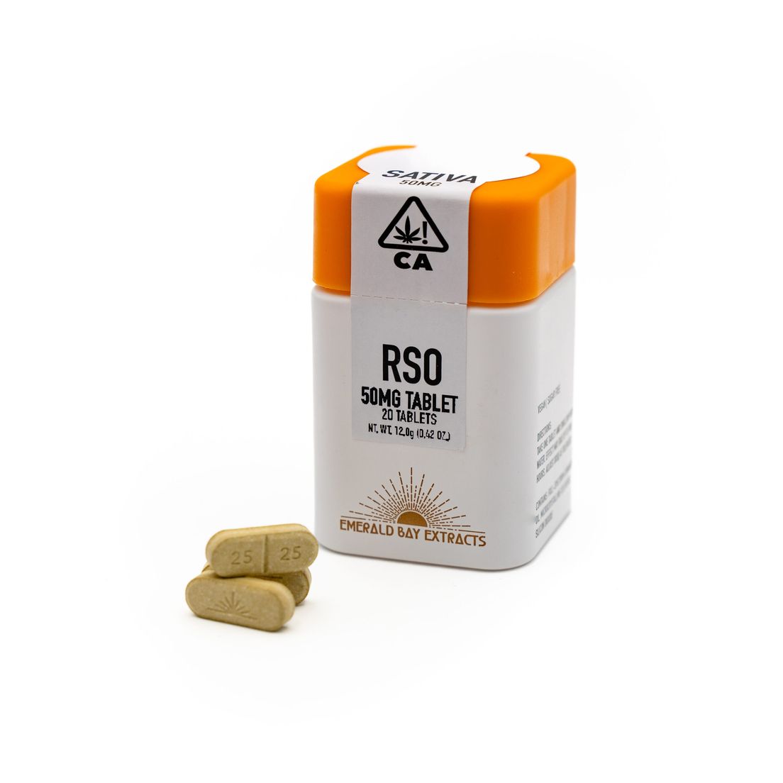 Emerald Bay Extracts 50mg RSO Tablets Sativa Strawberry Cough 1000mg