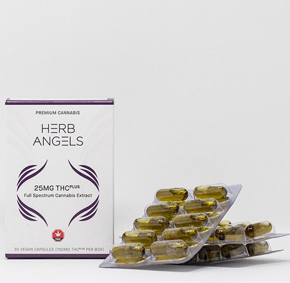 750mg (30x25mg) THC Plus (RSO) Capsules by Herb Angels