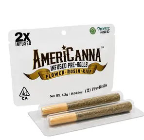 Americanna - Bacio Gelato Rosin Infused 2pk Preroll 1.3g