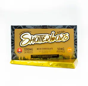 1200mg Sativa Milk Chocolate Shatter Bar by Euphoria Extractions GOLDEN TICKET INSIDE