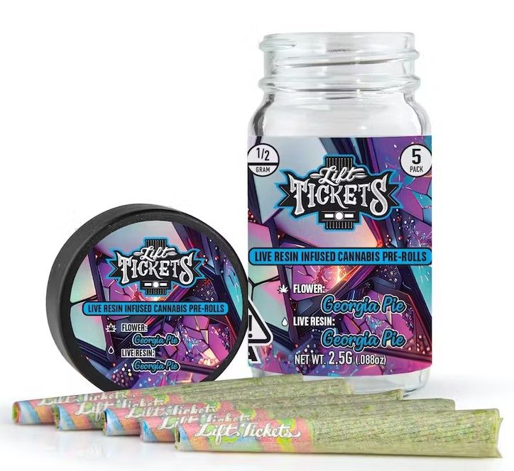 Lift Tickets - Brilliance - Georgia Pie x Georgia Pie (37.1% Indica) - .5g Pre-Roll x 5-Pack