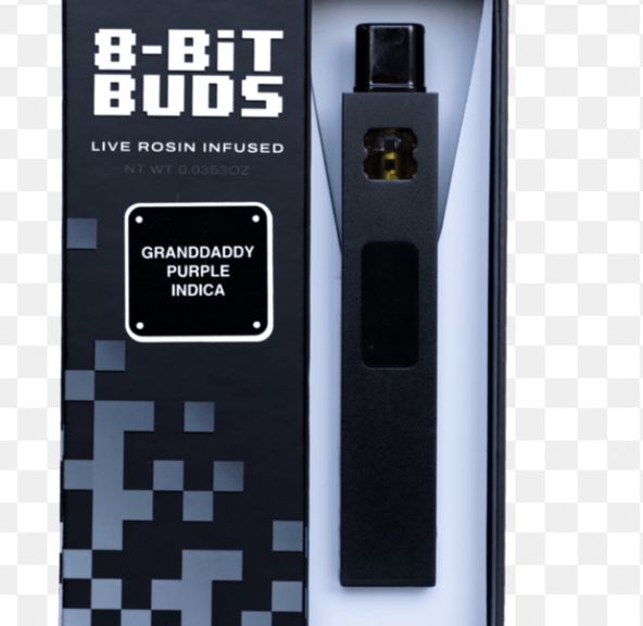 8-Bit Buds "Rosin Infused" 1G AIO - Granddaddy Purple
