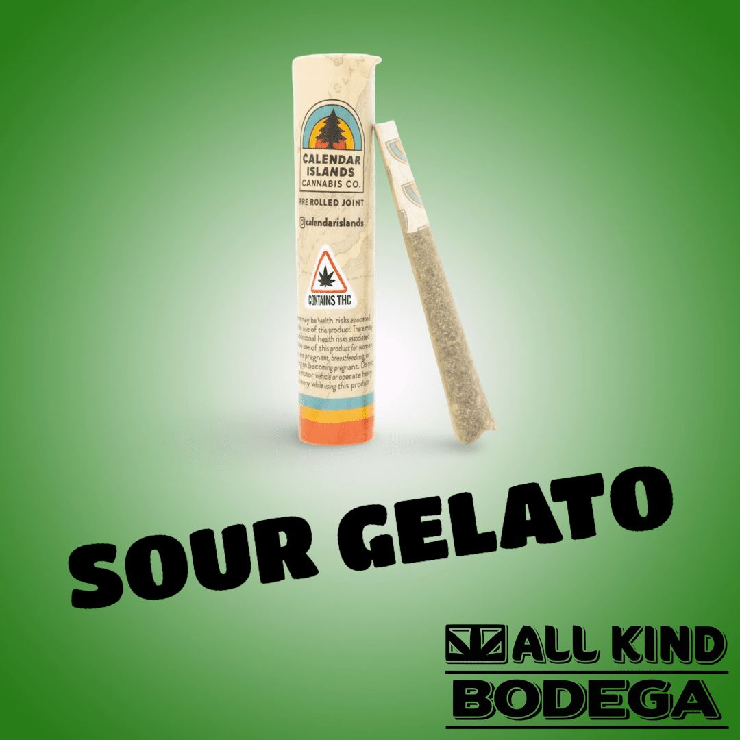 Sour Gelato 1g Preroll (@calendarislands)