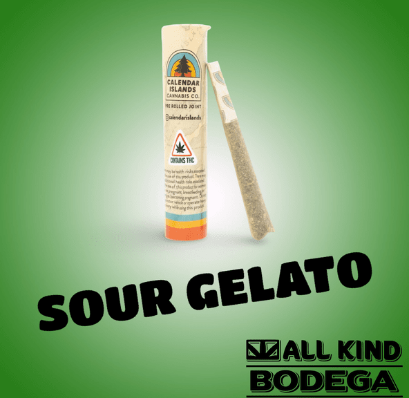 Sour Gelato 1g Preroll (@calendarislands)