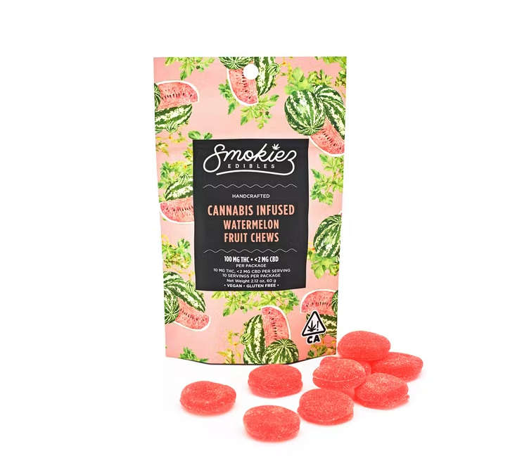 Smokiez Fruit Chews Watermelon 100mg THC / 100mg CBD 1:1