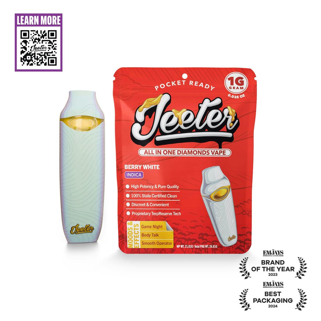 Jeeter - AIO Liquid Diamonds - 1g - Berry White