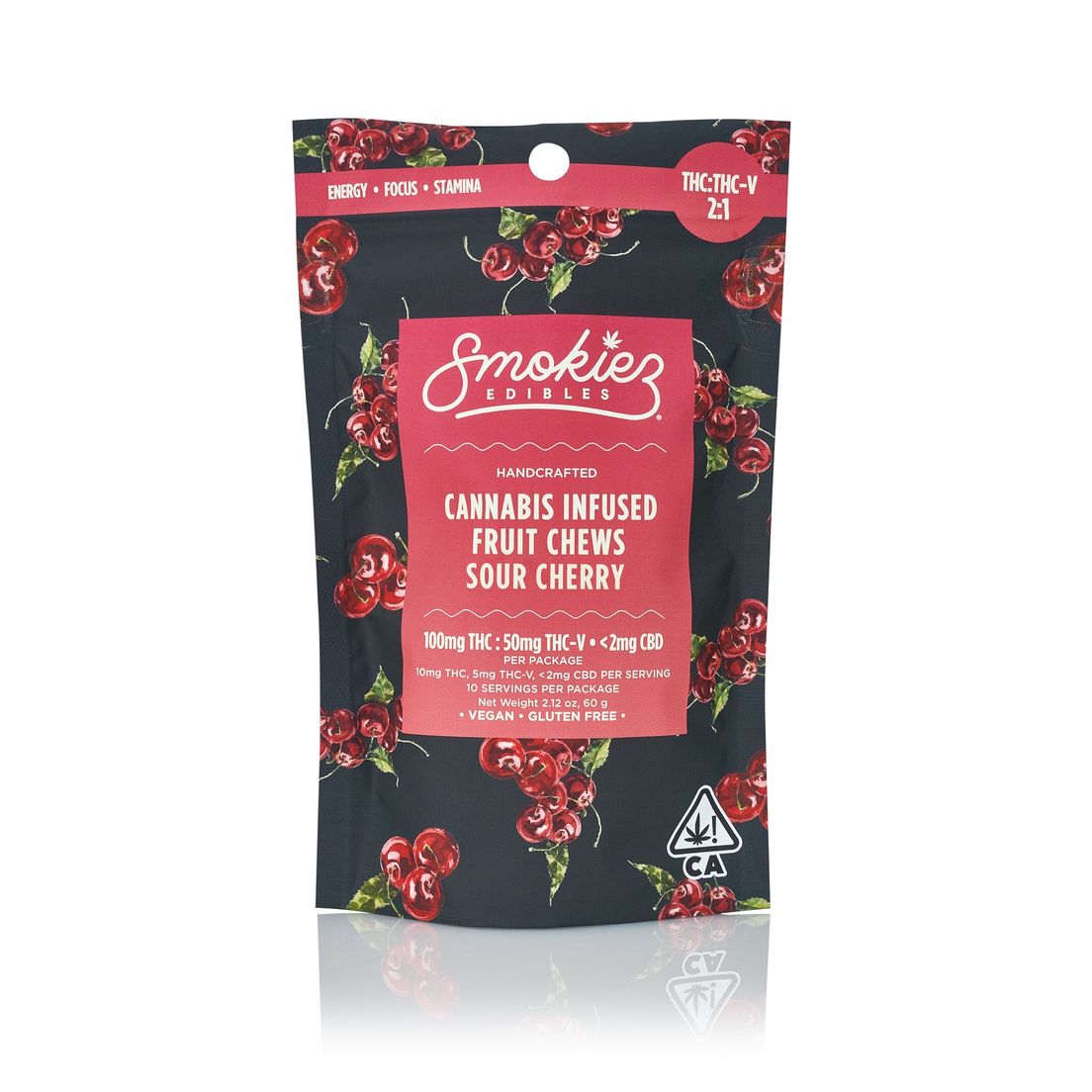 Smokiez Fruit Chews Sour Cherry 100mg THC / 50mg THCv 2:1