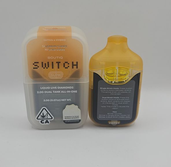 Boutiq Switch / Glow - Disposable - Lemon Stripe x Star Fruit - 2G