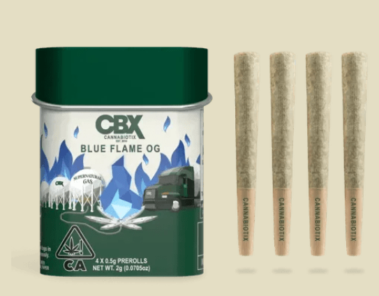 CBX Cannabiotix - Blue Flame OG - Prerolls - 4pk - 2g - Indica