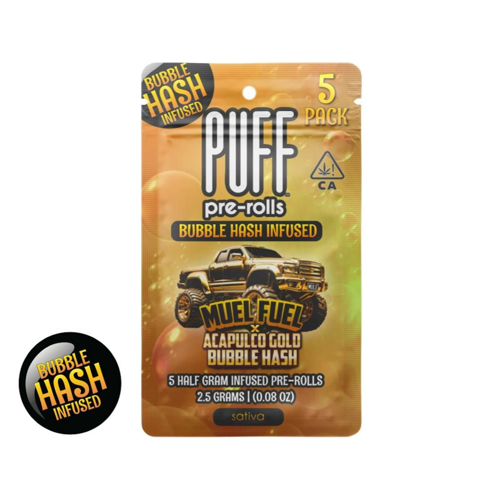 PUFF - Mule Fuel x Acapulco - 5pk Bubble Hash Prerolls - 2.5g
