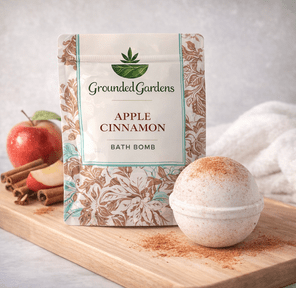 Apple Cinnamon Bath Bomb I Grounded Gardens I 60mg I 1ct