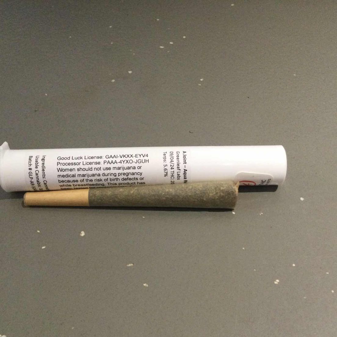 Aqua Regia Joint Greenleaf Labs 1g pre-roll