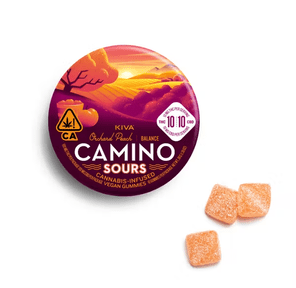Camino - Orchard Peach Sours 1:1 CBD - 10mg/100mg Gummies