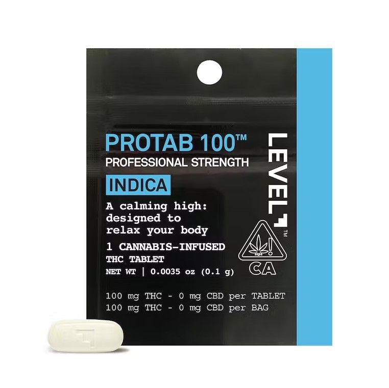 Level Protab Professional Strength Single Indica 100mg