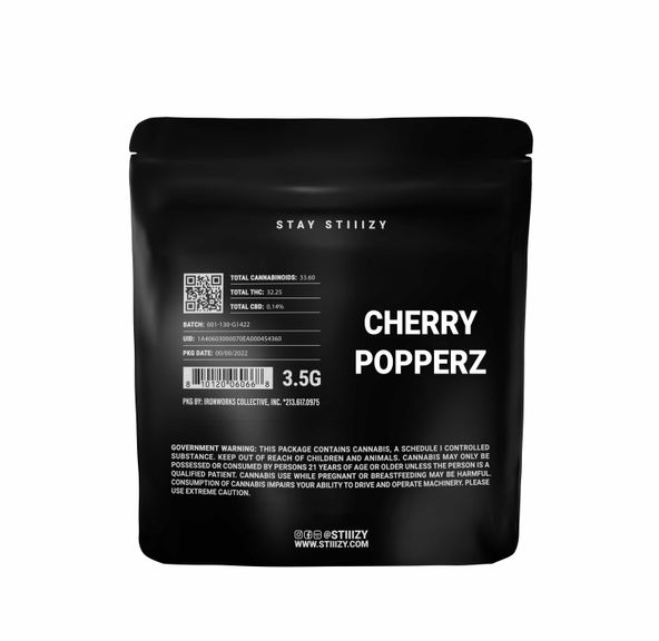 STIIIZY - 3.5G BLACK LABEL - Cherry Popperz 3.5g