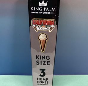 AFG Distribution- California Cream- King Palm- Hemp Cones with Flavor Tips- King Size- 3 pack