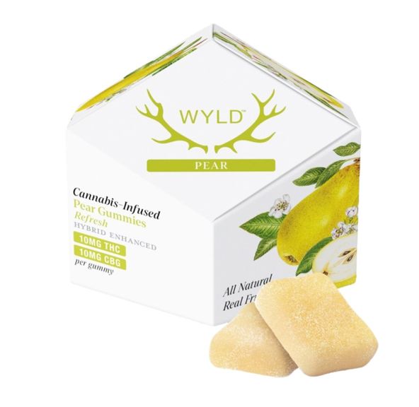 Wyld Fruit Chews Pear 100mg THC / 100mg CBG