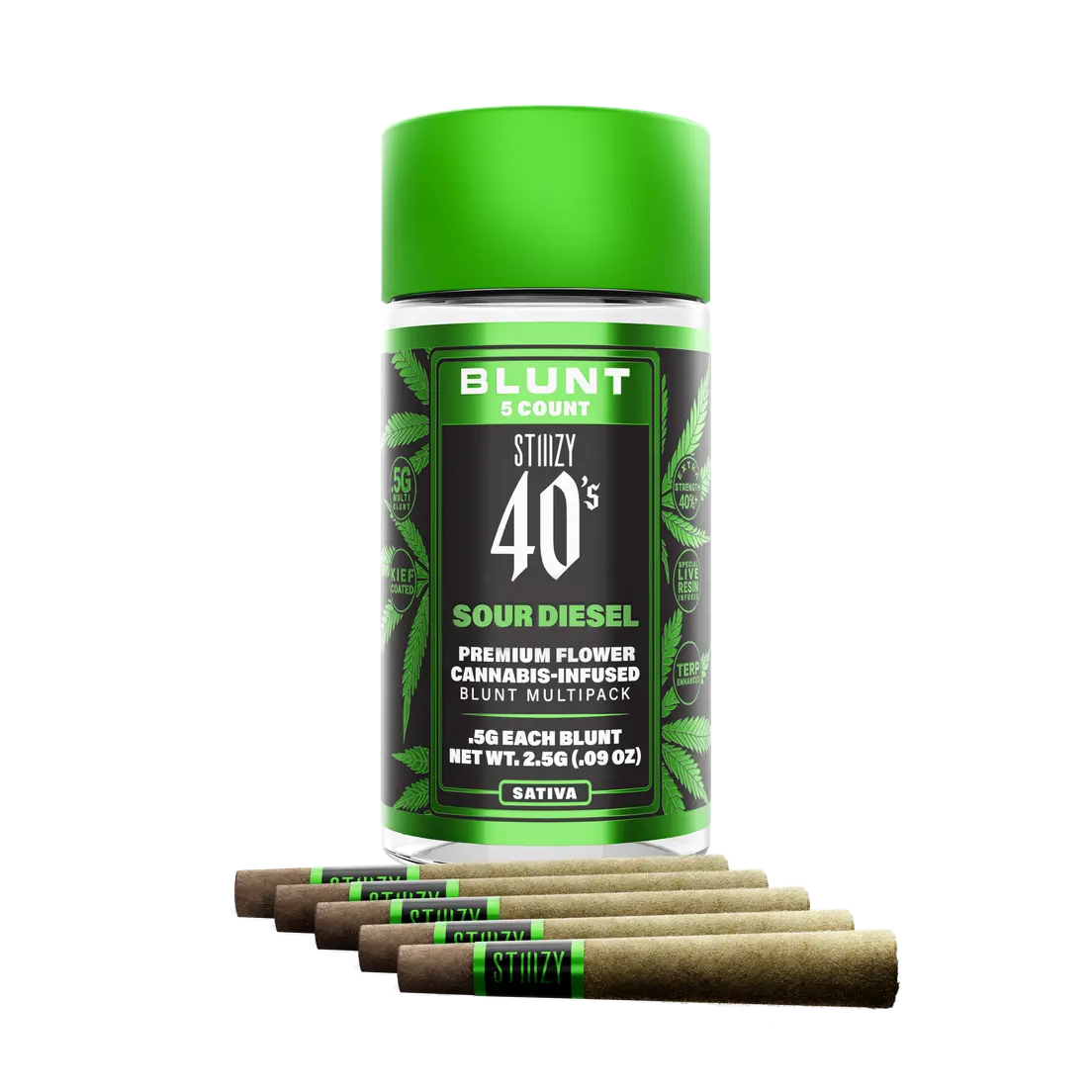 .5G 40S MINI BLUNTS - SOUR DIESEL 2.50 g