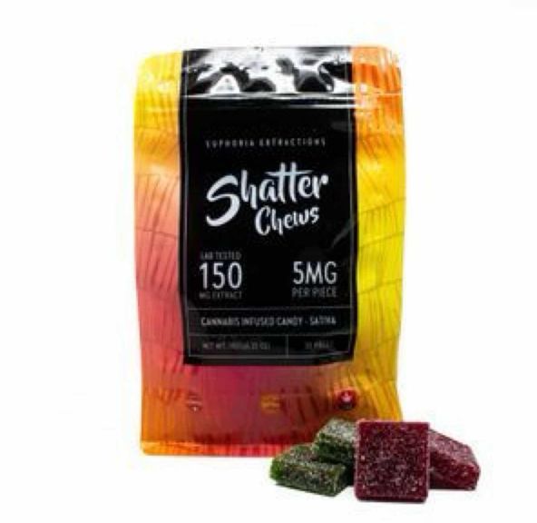 150mg Sativa Party Pack Shatter Chews by Euphoria Extractions (5mgx30)