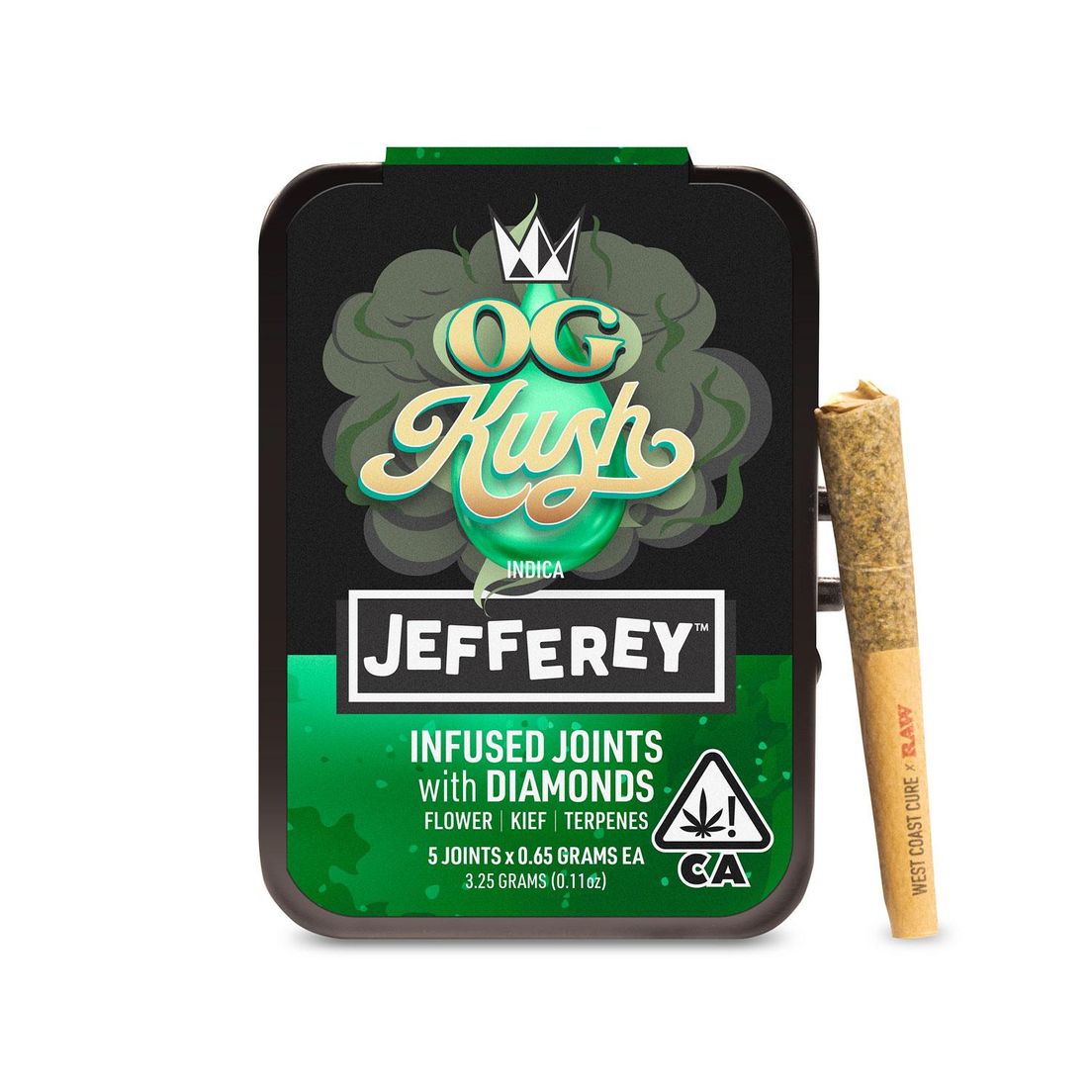 PRE-ORDER ONLY -.65g OG Kush Jefferey Infused Joint - West Coast Cure