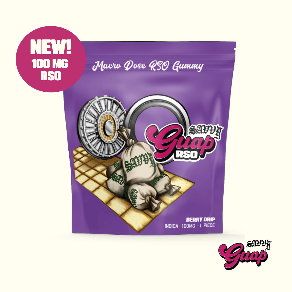 Savvy Guap Gummy 100mg 1pc RSO Berry Drip (G-I-10)