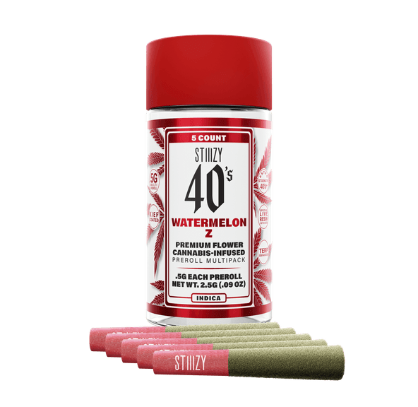 STIIIZY - 40's Multi-Pack (x5) .5g Prerolls - 2.5g - Watermelon Z