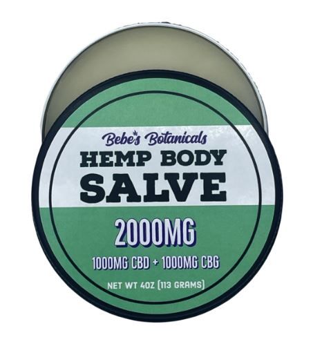 Bebe's Botanicals Hemp Body Salve 2000mg CBD : CBG (tin)