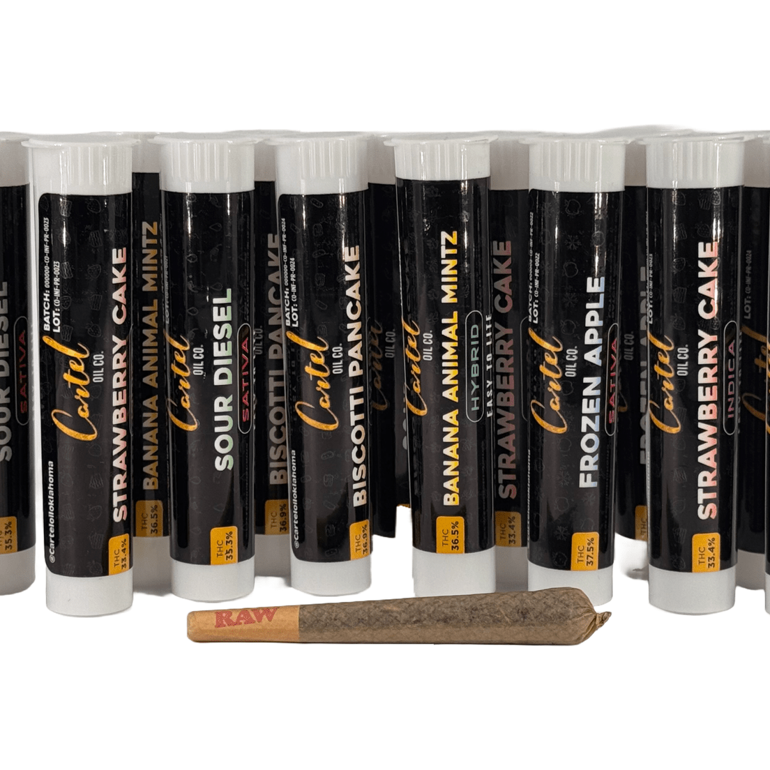 CARTEL OIL PINEAPPLE FIELDS X SOUR LEMONS ICE ROSIN INFUSED PREROLL 1.2G