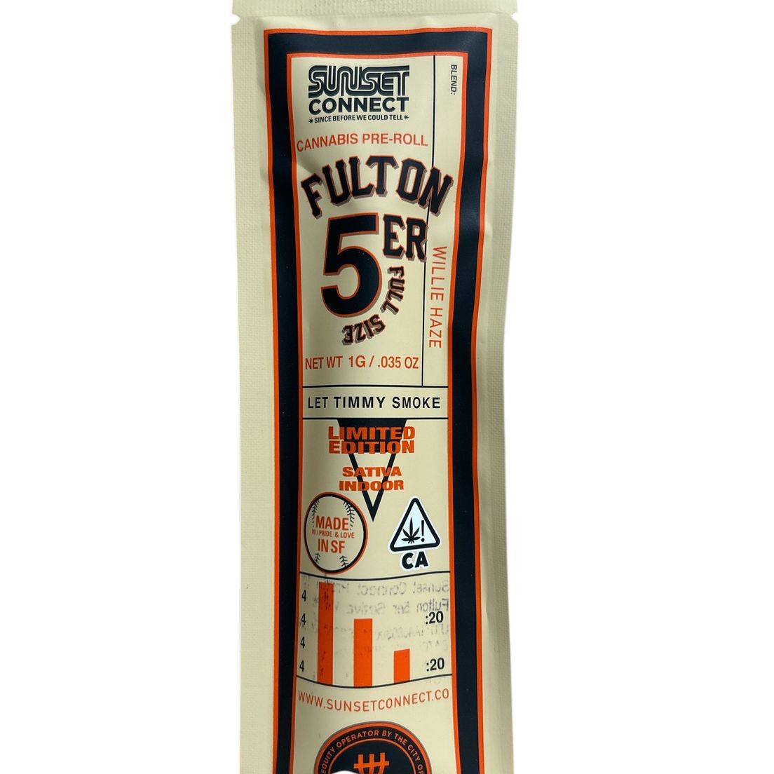 Sunset Connect - Willie Haze Preroll 1g