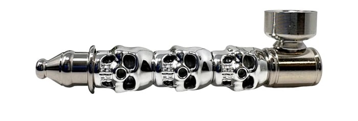 BDP4" Chrome Skull Chamber Metal Smoking