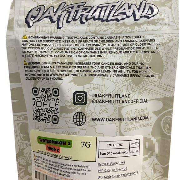 Oakfruitland - Watermelon Z x Trop Z 7g