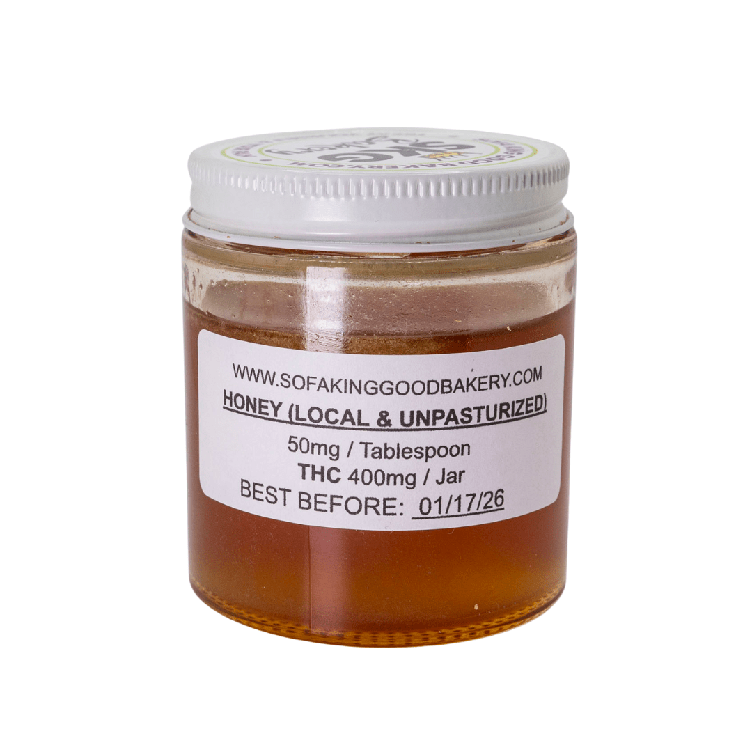 400mg THC 105mg CBD Infused Honey by Sofa King Bakery