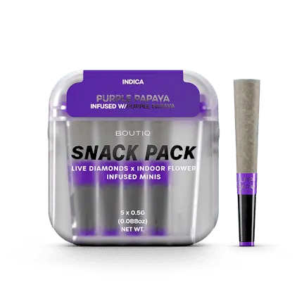 Boutiq Infused Mini Pre-roll 5pk Purple Papaya x Purple Papaya 2.5g