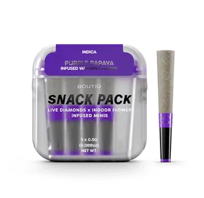 Boutiq Infused Mini Pre-roll 5pk Purple Papaya x Purple Papaya 2.5g