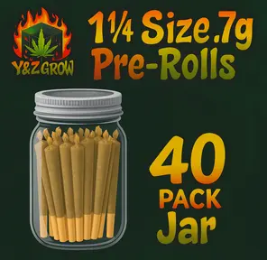 1¼ Size .7g Pre-Roll: Blackberry Kush (Indica) 40 Pack JAR