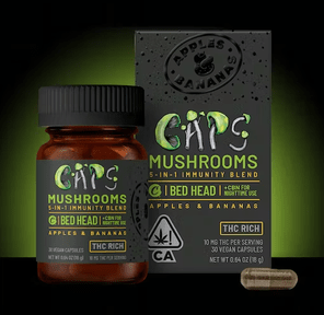 Bed Head Apples and Bananas Mushroom Caps THC Rosin Caps