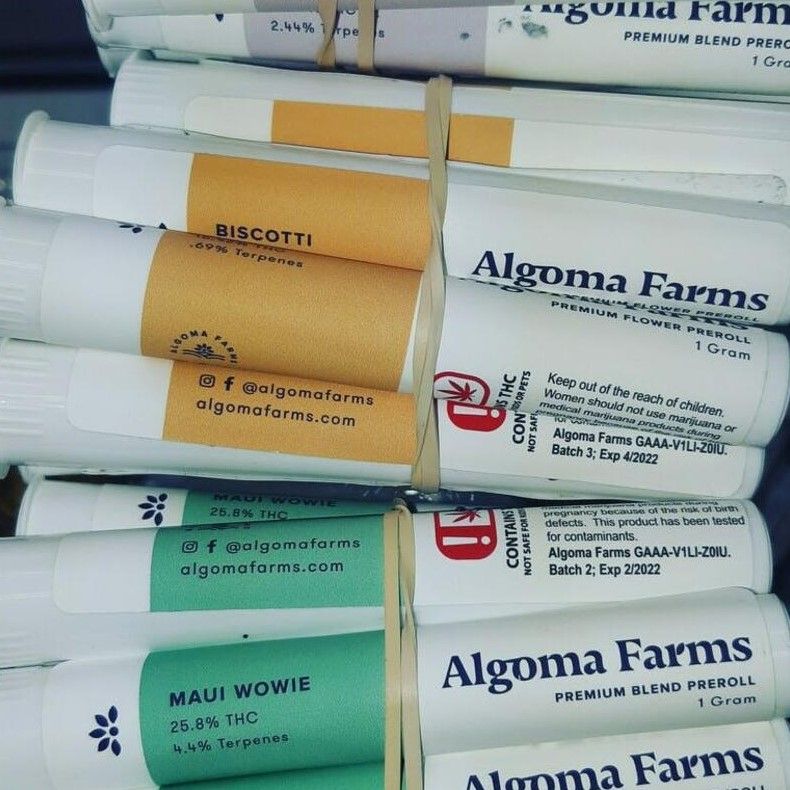 Algoma Farms - Infused Pre-Roll - Blue Runtz 1G