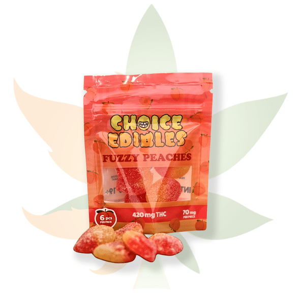 Choice Edibles - Fuzzy Peaches - 420mg THC