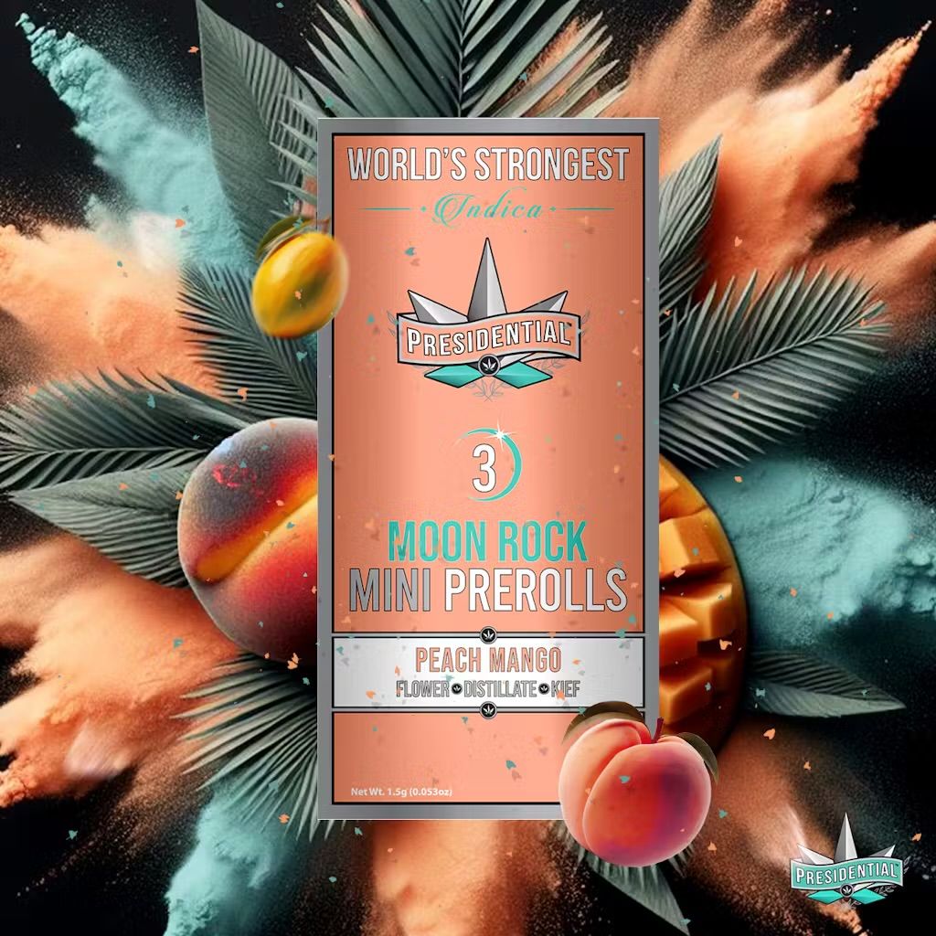 Presidential Moon Rock Mini Preroll Pack - Peach Mango
