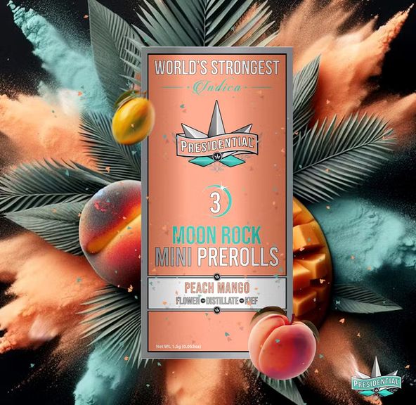 Presidential Moon Rock Mini Preroll Pack - Peach Mango